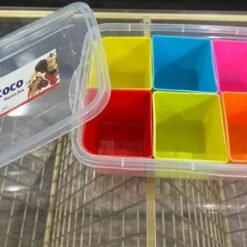 Six Portion Coco Masala Spice Box – Airtight Kitchen Organizer