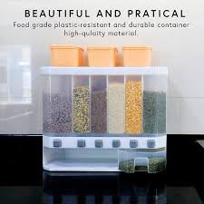 6in1 Rice Dispenser Food Storage Container