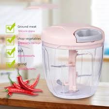 5 Blade Hand Cutter / Hand Chopper – Fast & Easy Manual Food Processor