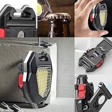 Rechargeable Keychain Light – 6 Mode COB LED with Strong Magnet Work Light