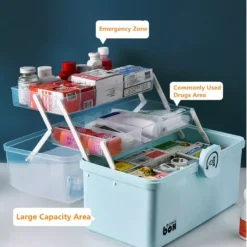 Medicine Foldable First Aid Box – Compact & Portable Emergency Kit