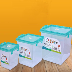 3 Pieces Stack R Storage Boxes 6.5 Litre 3 Litre 1 Litre