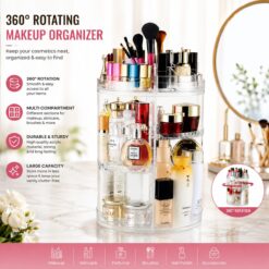 💄 *360° Rotating Makeup Organizer*